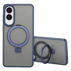 Accezz Ring Stand Backcover mit MagSafe Samsung Galaxy S25 Edge - Blau