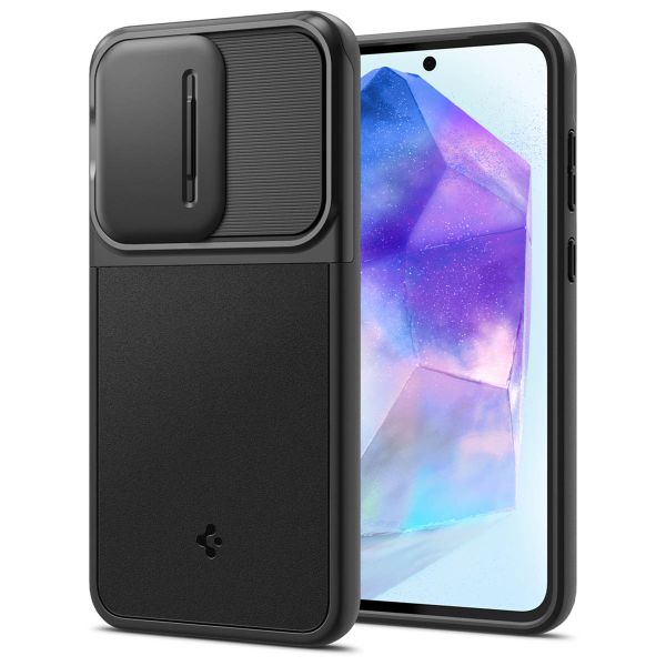 Spigen Optik Armor Kameraschieber für das Samsung Galaxy A55 - Schwarz