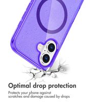 imoshion Sparkle Back Cover mit MagSafe Apple iPhone 16 - Glitzer Violett