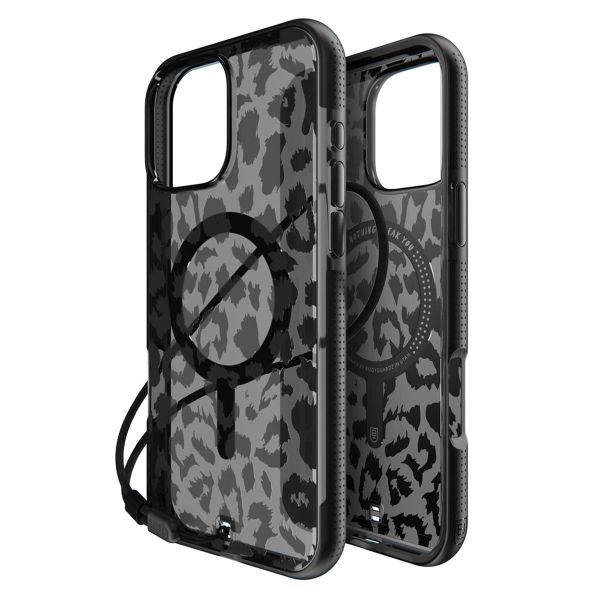 BodyGuardz Ace Pro MagSafe Back Cover für das iPhone 16 Pro Max - Black Leopard