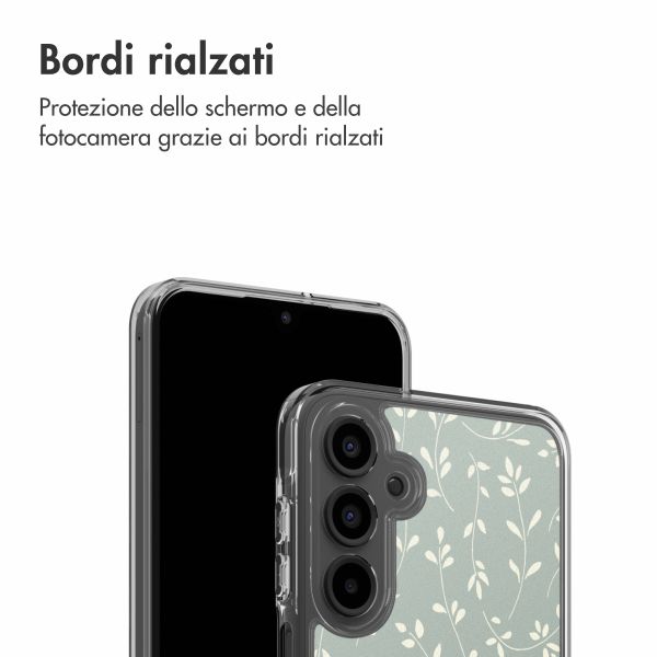 imoshion Design Hülle Samsung Galaxy A16 - Smoke Green Flowers