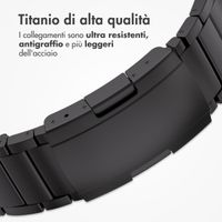 Accezz Mattes Titanstahlarmband für Apple Watch | 44/45/46/49 mm - Schwarz
