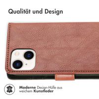 imoshion Luxuriöse Klapphülle für das iPhone 14 Plus - Braun