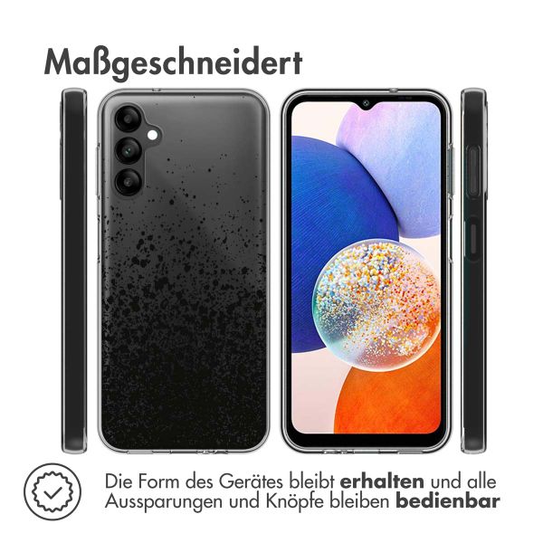 imoshion Design Hülle für das Samsung Galaxy A14 (5G/4G) - Spritzer - Schwarz