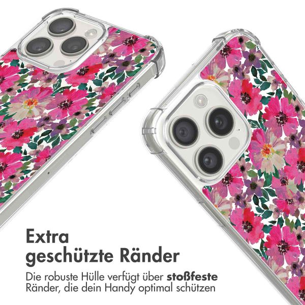 imoshion Design Hülle mit Band Apple iPhone 15 Pro Max - Flower Water