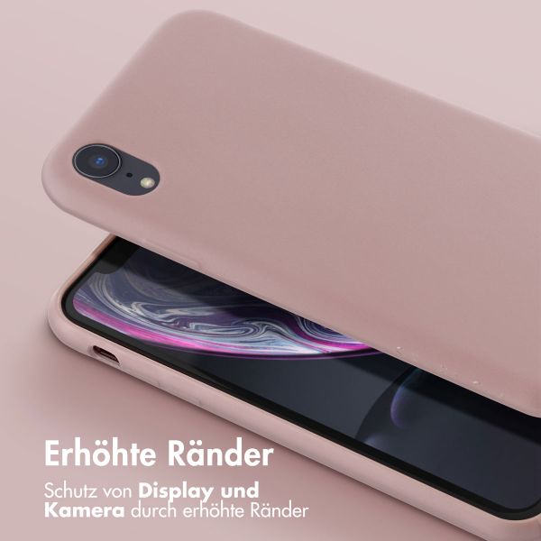 Selencia Silikonhülle mit abnehmbarem Band für das Apple iPhone Xr - Sand Pink