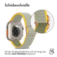 imoshion Elastisches Nylonarmband für das  Apple Watch Series 1 t/m 11 / SE / Ultra (44/45/46/49 mm) - Hellgrün