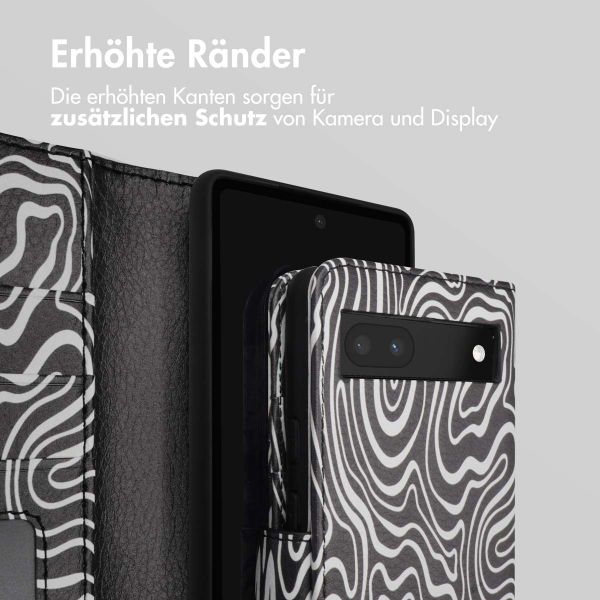 imoshion Design Klapphülle Google Pixel 6a - Black And White