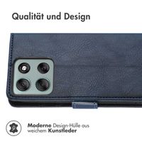 imoshion Luxuriöse Klapphülle Motorola Moto G86 Power - Dunkelblau