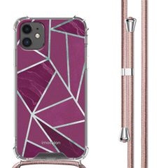 imoshion Design Hülle mit Band für das iPhone 11 - Bordeaux Graphic