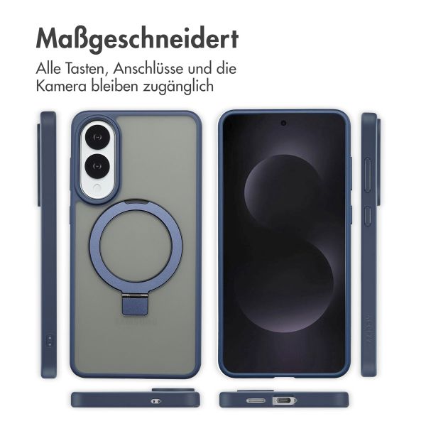Accezz Ring Stand Backcover mit MagSafe Samsung Galaxy S25 Edge - Blau