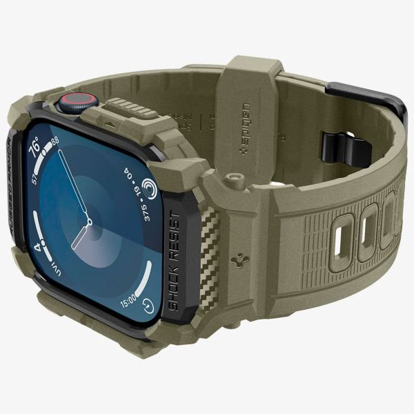 Spigen Rugged Armor™ Pro Case für Apple Watch Series 10 / 11 - 46 mm - Vintage Khaki