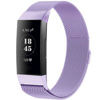 imoshion Mailändische Magnetarmband für das Fitbit Charge 3 / 4 - Größe S - Violett