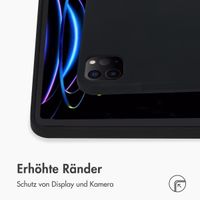 Accezz Liquid Silicone Back Cover mit Stifthalter Apple iPad Pro 12.9 (2022) / Pro 12.9 (2021) / Pro 12.9 (2020) - Schwarz