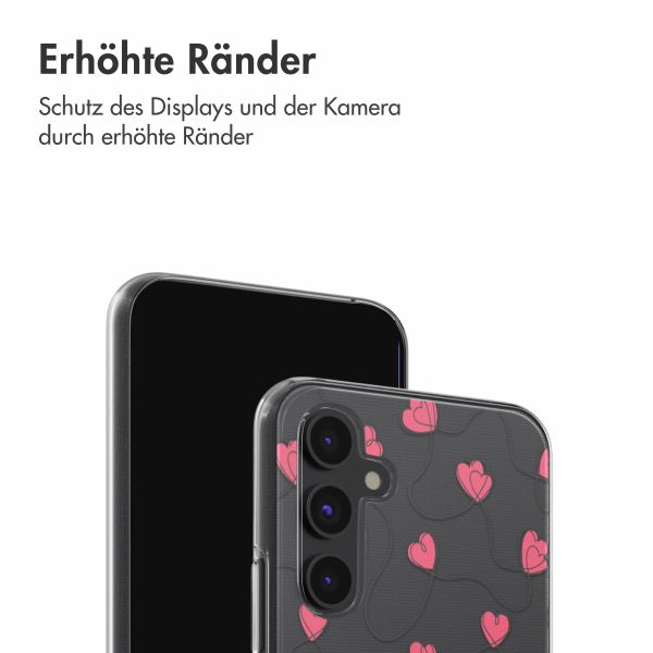 imoshion  Design Hülle für das Samsung Galaxy A54 - Dusty Rose Connected Hearts