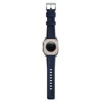 Nomad Robustes Armband FKM für die Apple Watch Series 1 bis 10 / SE / Ultra (2) (44/45/46/49 mm) - Silber/Blau