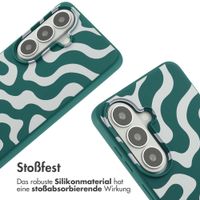 imoshion SilikonHülle design mit Band Samsung Galaxy S26 - Petrol Green Groovy
