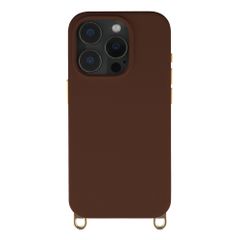 Selencia Rivièra Backcover mit MagSafe mit abnehmbaren Haken Apple iPhone 15 Pro - Choco Brown