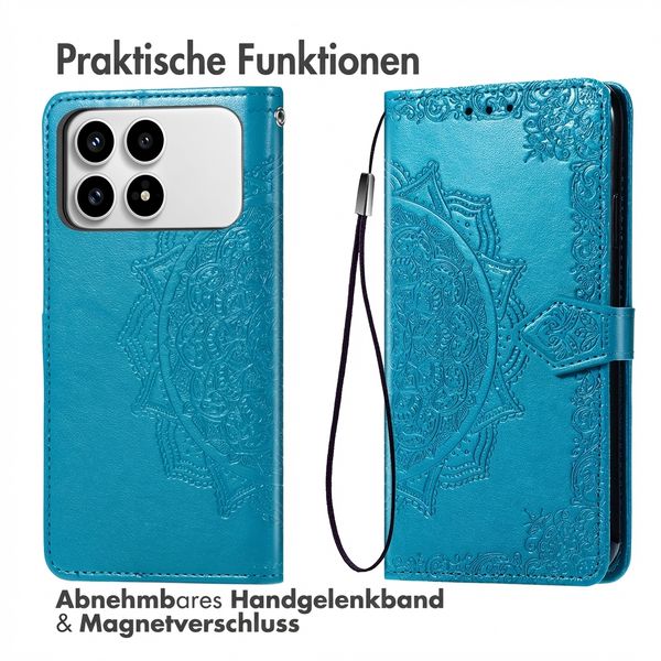 imoshion Mandala Klapphülle Xiaomi Poco F8 Pro - Türkis