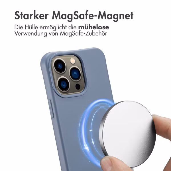 imoshion Color Backcover mit abnehmbarem Handykette und MagSafe Apple iPhone 13 Pro - Ash Blue