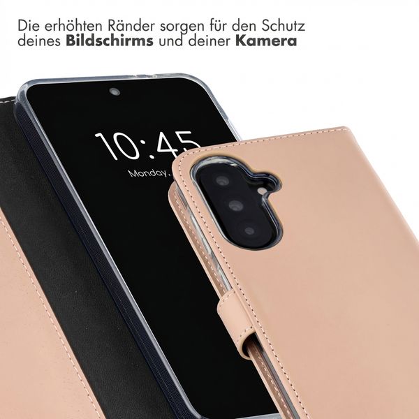 Selencia Echtleder Klapphülle Samsung Galaxy A37 (5G) - Hellrosa