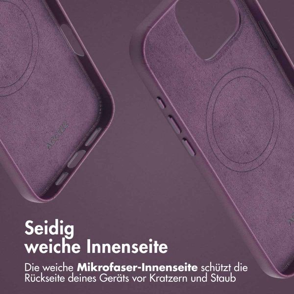 Accezz MagSafe Leather Backcover Apple iPhone 16 Pro Max - Heath Purple