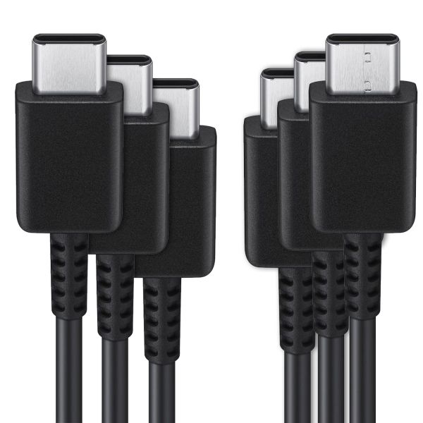 Samsung 3x Original USB-C-zu-USB-C-Kabel in Fabrikverpackung - 1 meter - 25 Watt - Schwarz