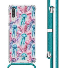 imoshion Design Hülle mit Band Samsung Galaxy A70 - Jellyfish Watercolor