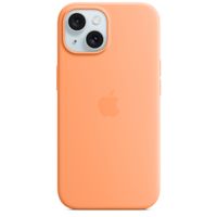 Apple Silikon-Case MagSafe für das Apple iPhone 15 - Orange Sorbet