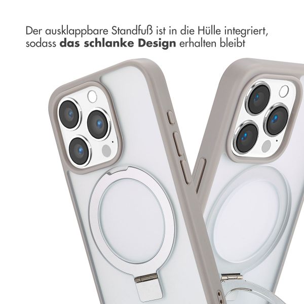Accezz Ring Stand Backcover mit MagSafe Apple iPhone 15 Pro - Grau