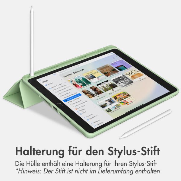 Accezz Smarte Klapphülle aus Silikon Apple iPad 6 (2018) 9.7 Zoll / iPad 5 (2017) 9.7 Zoll - Hellgrün
