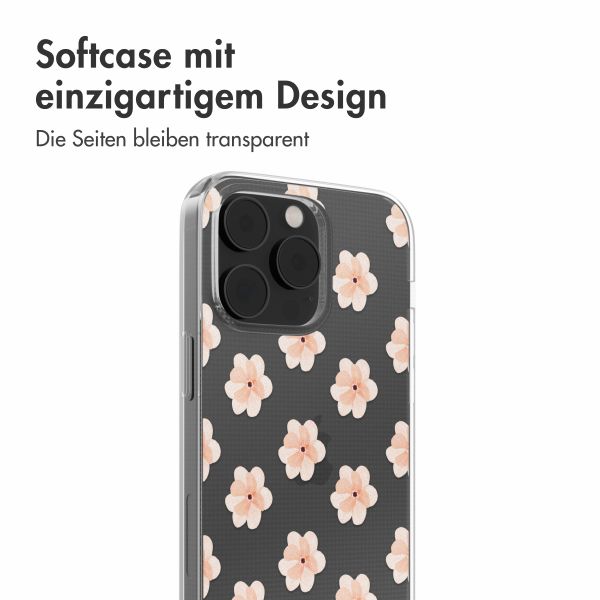 imoshion Design Hülle iPhone 14 - Floral Peach