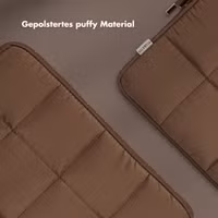 Selencia Puffy Laptop Hülle 15-16 Zoll - Laptop Sleeve - Mocha Brown