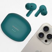 imoshion Aura Pro Earbuds – Kabellose Kopfhörer – Kabellose Bluetooth-Kopfhörer – Mit ANC-Geräuschunterdrückungsfunktion - Petrol Green