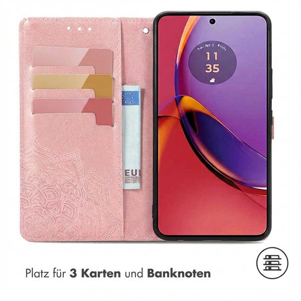 imoshion Mandala Klapphülle Motorola Moto G84 - Rosé gold