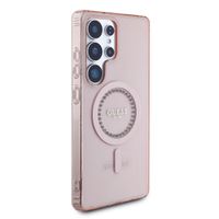 Guess MagSafe IML Strass Hülle Samsung Galaxy S25 Ultra - Rosa