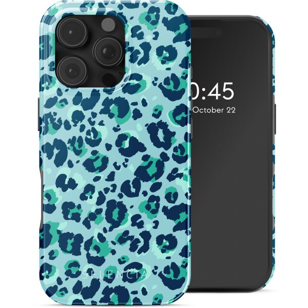 Selencia Vivid Tough Back Cover mit MagSafe für das iPhone 16 Pro Max - Wild Spots Light Blue