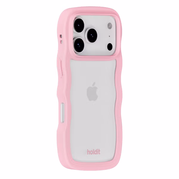 Holdit Wavy Case Apple iPhone 17 Pro Max - Transparent / Pink