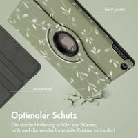 imoshion 360° drehbare Design Klapphülle Apple iPad 6 (2018) 9.7 Zoll / iPad 5 (2017) 9.7 Zoll - Green Flowers