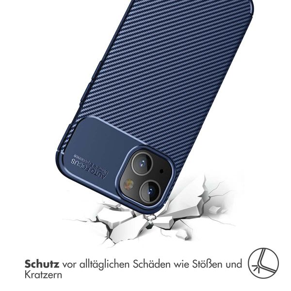 imoshion Carbon-Hülle für das iPhone 13 - Blau