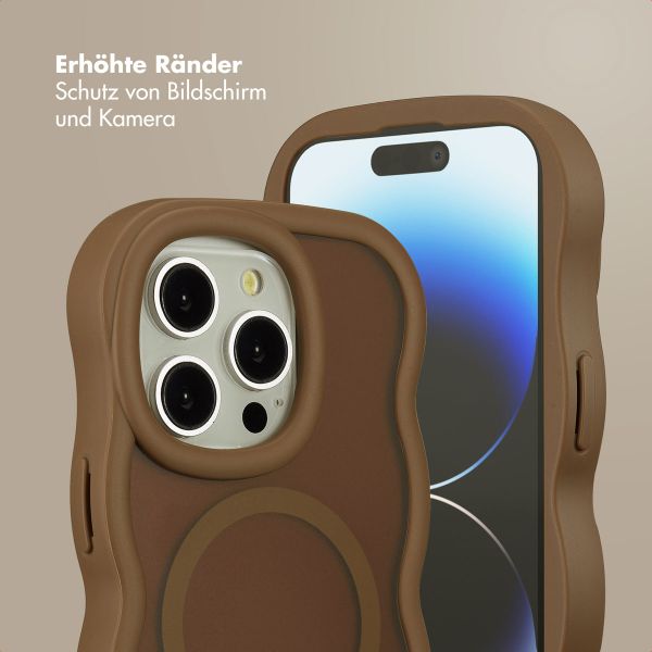 Selencia Wavy Backcover mit MagSafe Apple iPhone 14 Pro - Mocha Brown