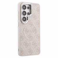 Guess 4G Leather Back Cover mit MagSafe Samsung Galaxy S26 Ultra - Gold Edge - Pink