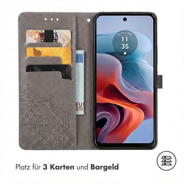 imoshion Mandala Klapphülle Motorola Moto G34 - Grau