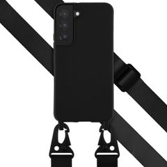 Selencia SilikonHülle mit abnehmbarem Band Samsung Galaxy S22 - Schwarz