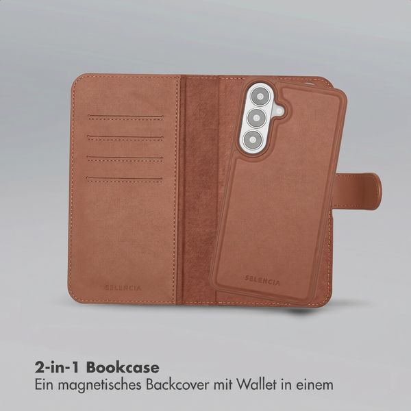 Selencia Olyn Abnehmbare Bookcase mit MagSafe Samsung Galaxy S26 Plus - Braun