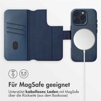 Accezz 2-in-1 Klapphülle aus Leder mit MagSafe Apple iPhone 16 Pro Max - Nightfall Blue