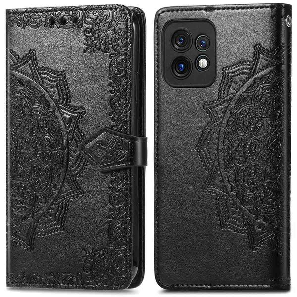 imoshion Mandala Klapphülle für das Motorola Edge 40 Pro - Schwarz