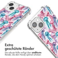 imoshion Design Hülle mit Band Apple iPhone 13 - Jellyfish Watercolor