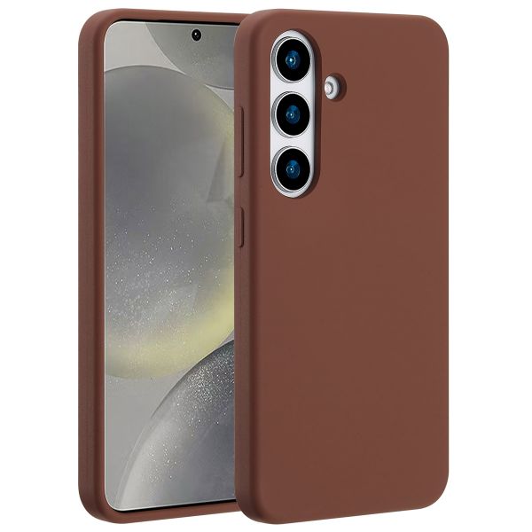 Accezz Liquid Silikoncase mit MagSafe Samsung Galaxy S25 - New Tea Brown