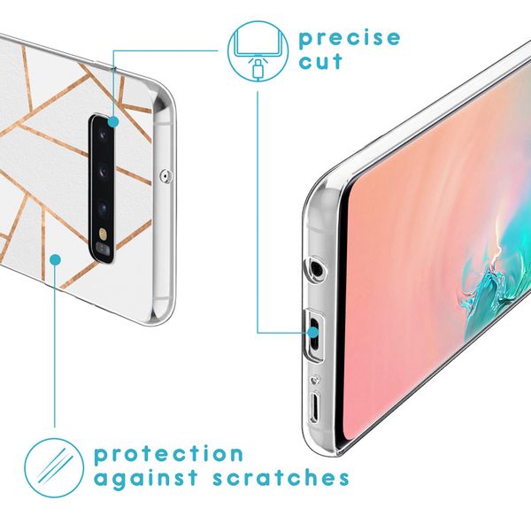 imoshion Design Hülle für das Samsung Galaxy S10 - White Graphic